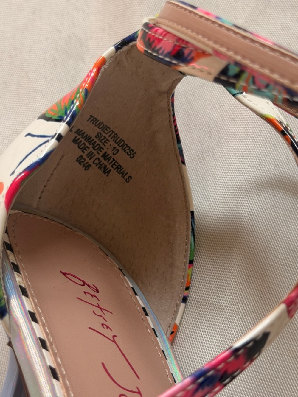 Betsey Johnson Multicolor Butterfly Ankle-Strap Heels - Picture 6 of 6